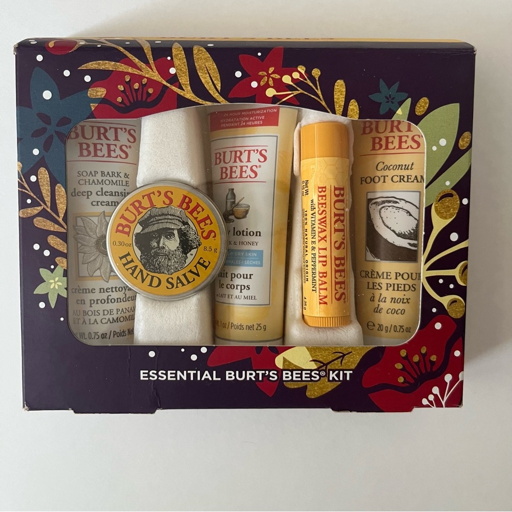 Essential Burt's Bees Kit 5 pc. NWOT